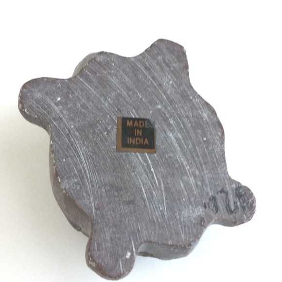 Dainty Hand Carved Turtle within a Turtle Stone Figurine / Sculpture - Picture 4 of 10